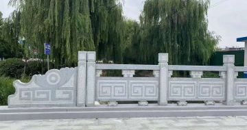 温州 芝麻灰桥栏杆、河道栏杆安装效果