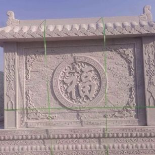 温州 芝麻白花岗岩屏风，照壁，影壁