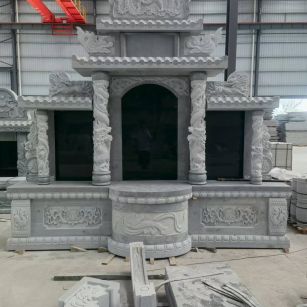 温州 芝麻灰高档墓碑，土墓，可定制