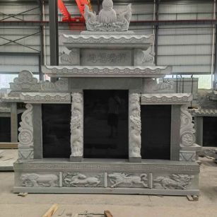 温州 芝麻灰高档墓碑、土墓，一套也支持定做