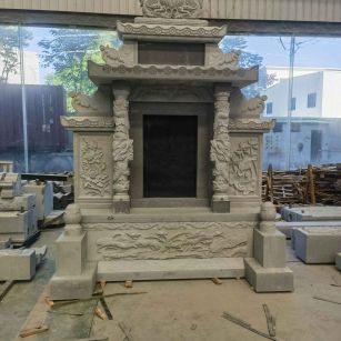 温州 芝麻灰高档墓碑、土墓，一套也支持定做