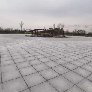 温州 芝麻白火烧面-公园广场地铺效果